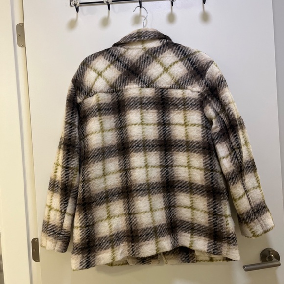 Wilfred Free Zip Plaid Wool Coat - Picture 2 of 5